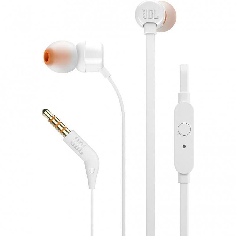 Auriculares Intrauditivos JBL Tune 160/ con Micrófono/ Jack 3.5/ Blancos 6925281927669 JBLT160WHT