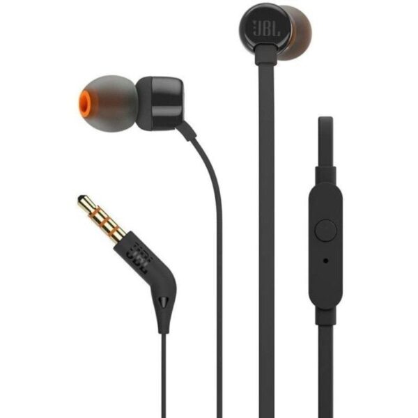 Auriculares Intrauditivos JBL Tune 160/ con Micrófono/ Jack 3.5/ Negros 6925281927645 JBLT160BLK