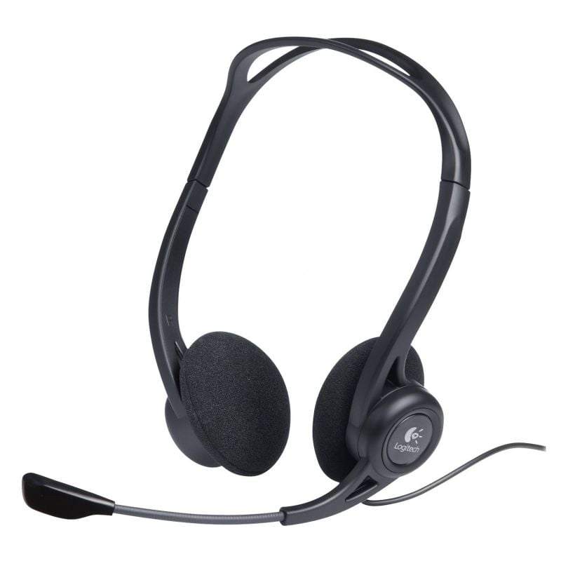 Auriculares Logitech Headset PC 960/ con Micrófono/ USB/ Negros 5099206008441 981-000100