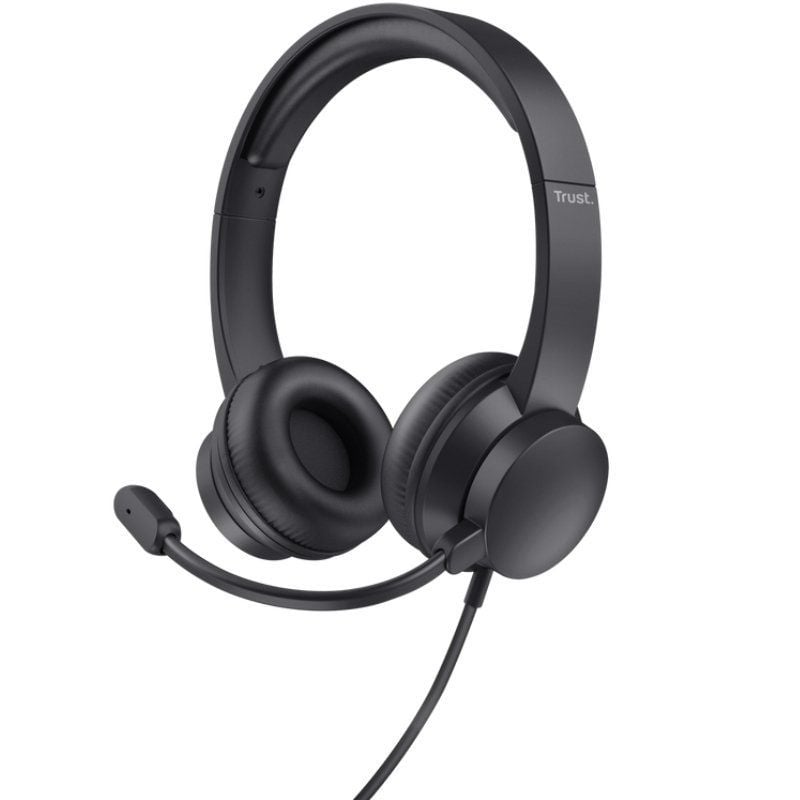 Auriculares Trust HS-150/ con Micrófono/ Jack 3.5/ Negros 8713439253337 25333