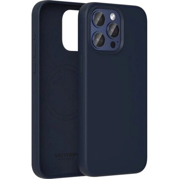 Funda Silicona con Magsafe Vention KUFL0-10/ Compatible con iPhone 15/ Azul Medianoche 6922794787438 KUFL0-10