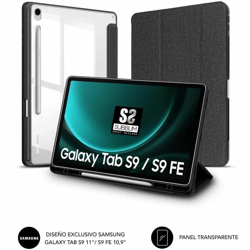 Funda Subblim Clear Shock para Tablet Samsung S9 11"/ S9 FE 10.9"/ Negra 8436586742973 SUBCST-5SC500