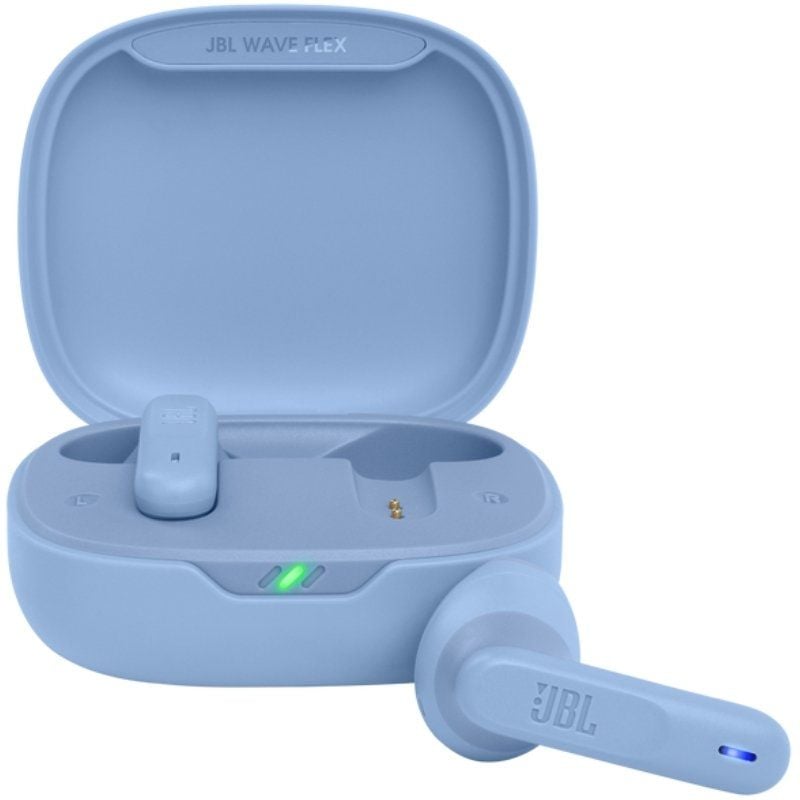 Auriculares Bluetooth JBL Wave Flex con estuche de carga/ Autonomía 8h/ Azules 6925281959608 JBLWFLEXBLU