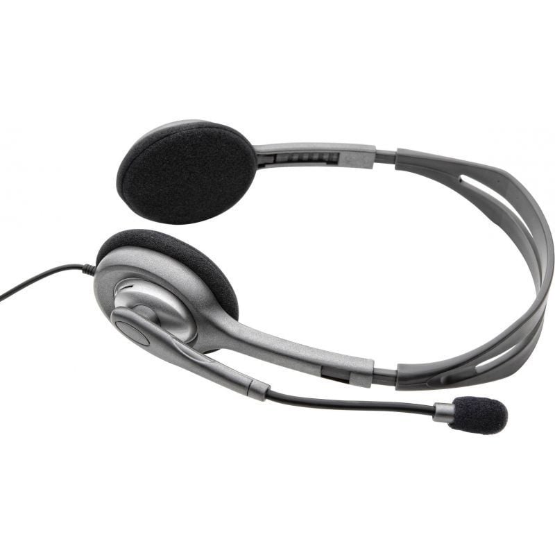 Auriculares Logitech H110/ con Micrófono/ Jack 3.5/ Plateados 5099206022423 981-000271
