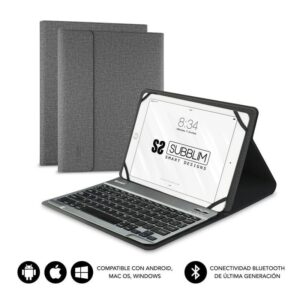 Funda con Teclado Subblim Keytab Pro Bluetooth para Tablets de 10.1"-10.8"/ Gris 8436586741082 SUB-KT2-BT0002