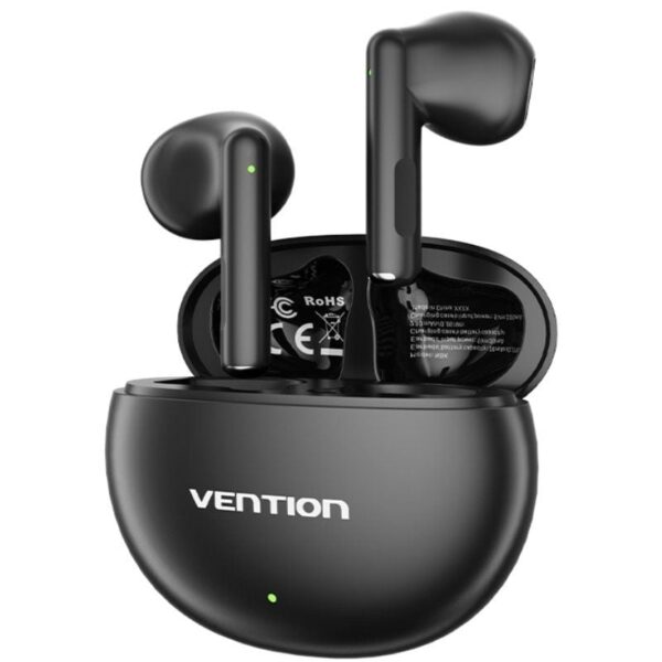 Auriculares Bluetooth Vention ELF 06 NBKB0 con estuche de carga/ Autonomía 6h/ Negros 6922794781252 NBKB0