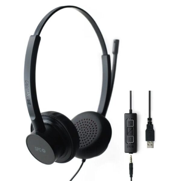 Auriculares SPC Brave Pro/ con Micrófono/ Jack 3.5/ USB/ Negros 8436609910280 4725A