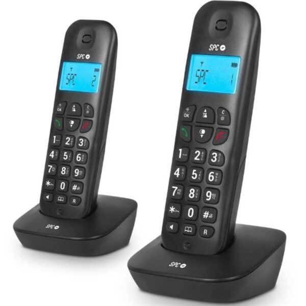 Teléfono Inalámbrico SPC Air Pro Duo 7302N/ Pack DUO/ Negro 8436542859325 7302N