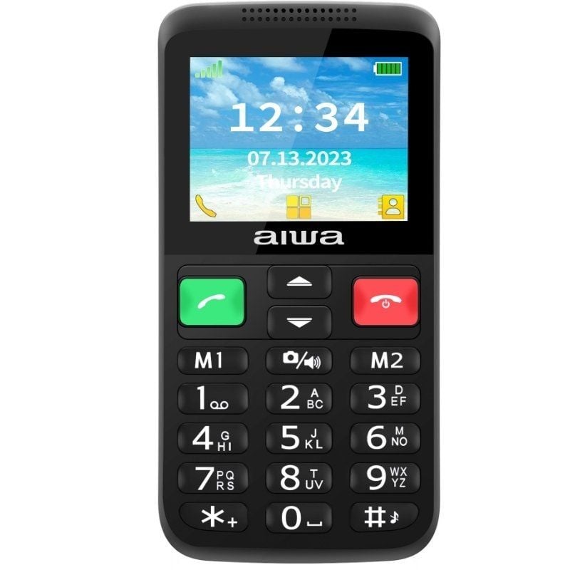 Teléfono Móvil Aiwa FPH-S200-4G para Personas Mayores/ Negro 8435256810790 FPH-S200/4G