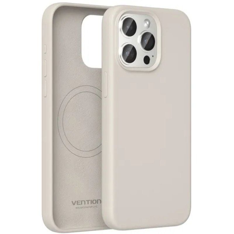 Funda Silicona con Magsafe Vention KUFM0-40/ Compatible con iPhone 15 Pro Max/ Gris 6922794787421 KUFM0-40