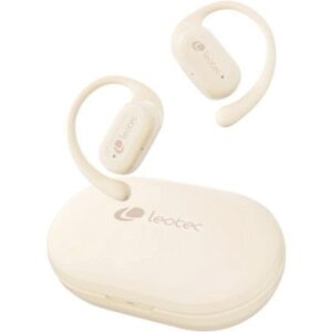 Auriculares Deportivos Bluetooth Leotec Open Air Zenith Sport con estuche de carga/ Autonomía 6.5h/ Beige 8436588883209 LETWS01W