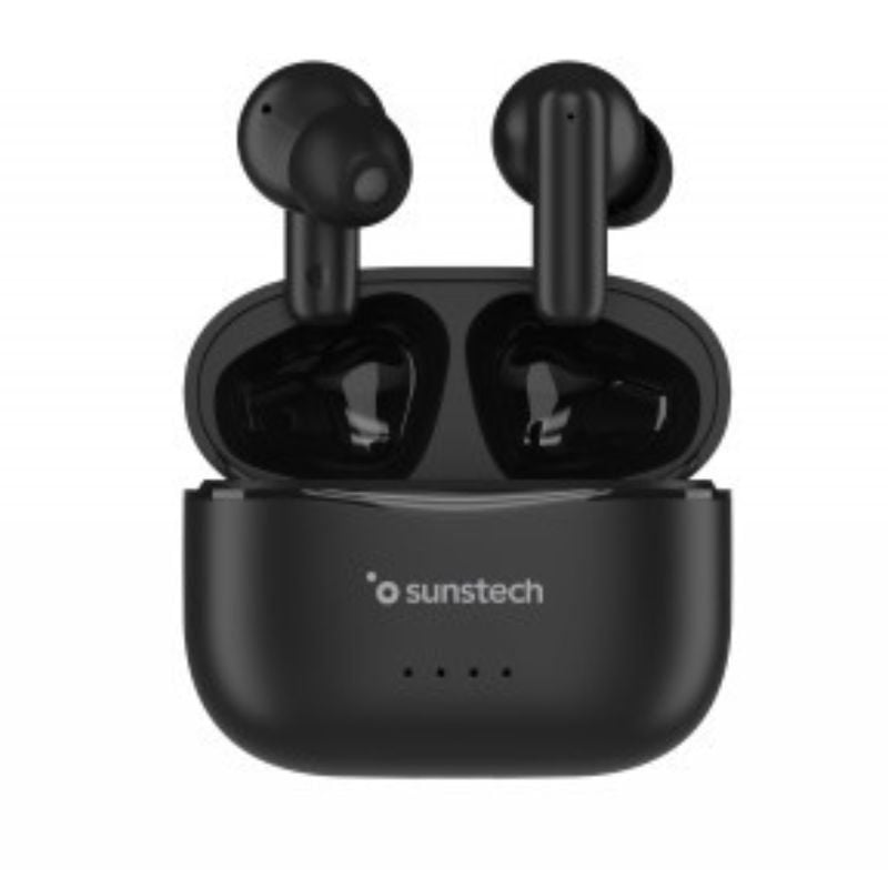 Auriculares Bluetooth Sunstech WAVEPODSBK con estuche de carga/ Autonomía 4.5h/ Negros 8429015019746 WAVEPODSONEBK