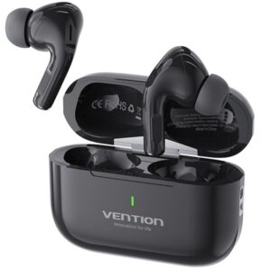 Auriculares Bluetooth Vention Echo Lite E11 con estuche de carga/ Autonomía 6h/ Negros 6922794791831 NBVB0