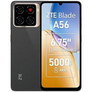 Smartphone ZTE Blade A56 4GB/ 64GB/ 6.75"/ Negro 6902176146039 P606F21-BLK