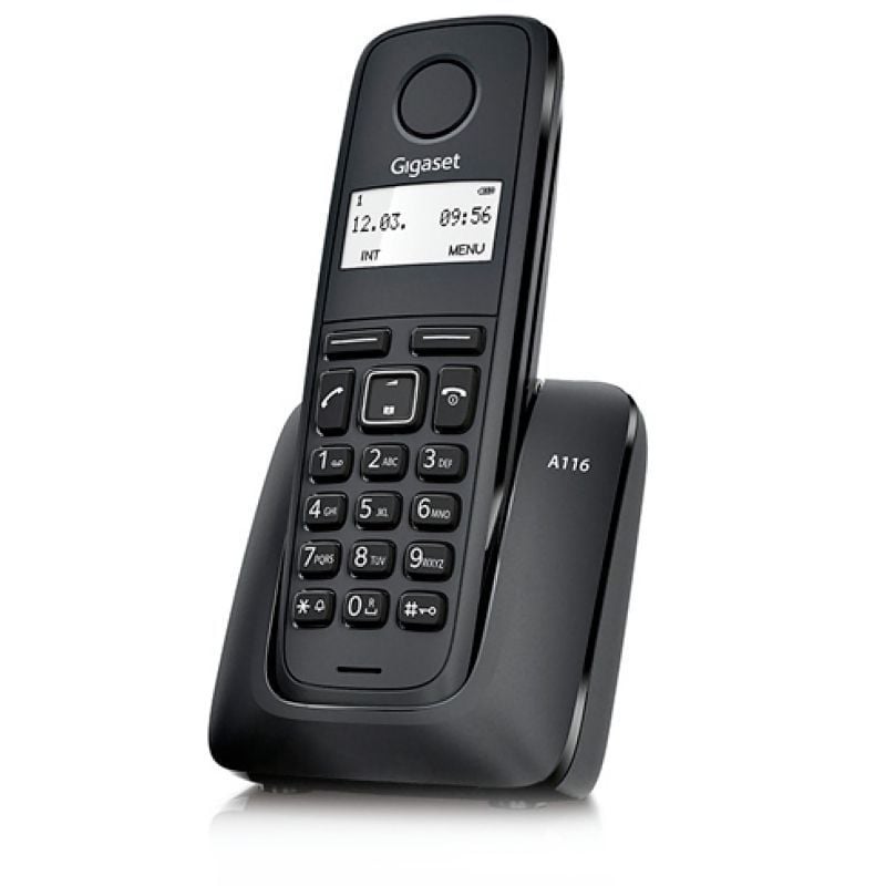 Teléfono Inalámbrico Gigaset A116/ Negro 4250366849133 S30852-H2801-R101