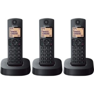 Teléfono Inalámbrico Panasonic KX-TGC313SP/ Pack TRÍO/ Negro 5025232765744 KX-TGC313SPB